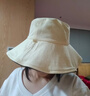 CACUSS大帽檐遮阳帽女春夏双面戴显脸小棉质太阳帽户外沙滩帽子女 粉 实拍图