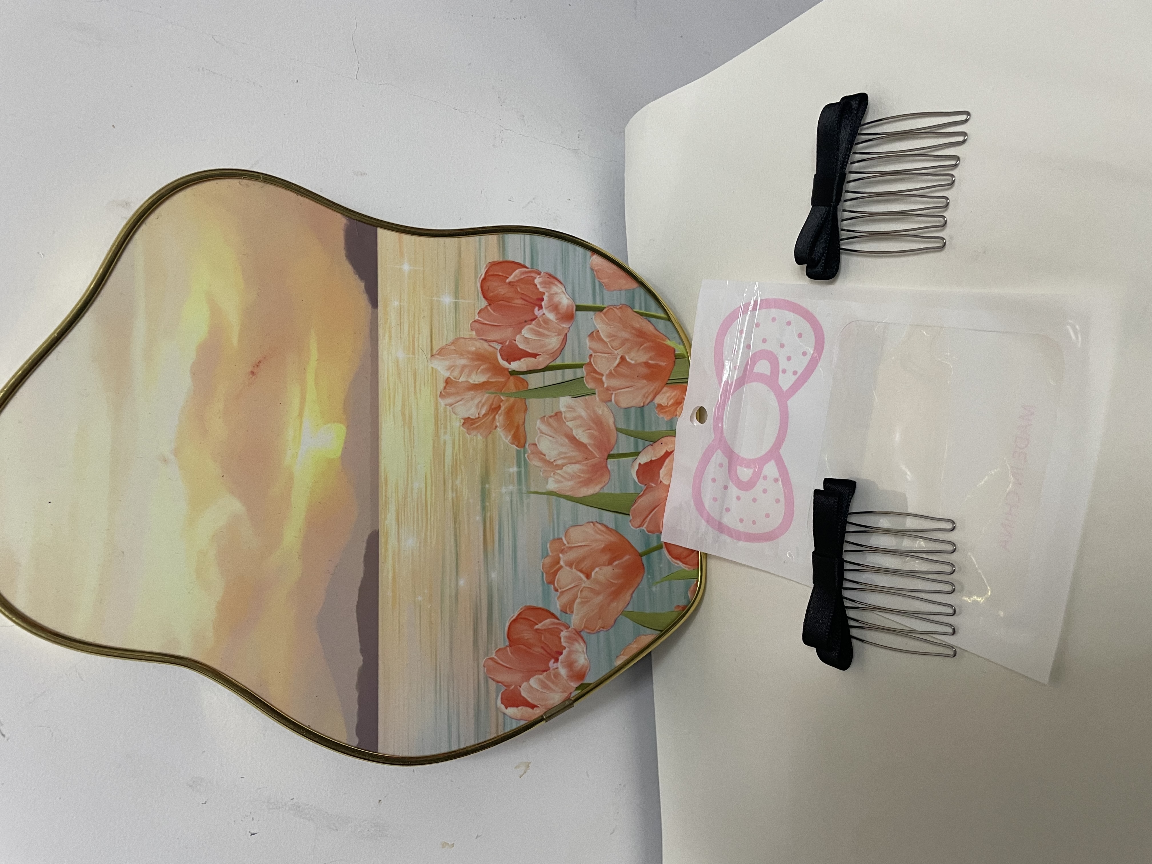 东义严选发梳倒插梳蝴蝶结刘海发夹高颅顶侧边碎发卡头饰七夕情人节礼物 实拍图