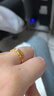 赛菲尔黄金戒指女款足金古法金花丝黄金镶嵌珍珠戒指送女友老婆生日礼物 约4.15克 实拍图