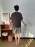安之伴【巨凉感】情侣睡衣夏季奥力棉休闲宽松可外穿套装男女短袖家居服 实拍图