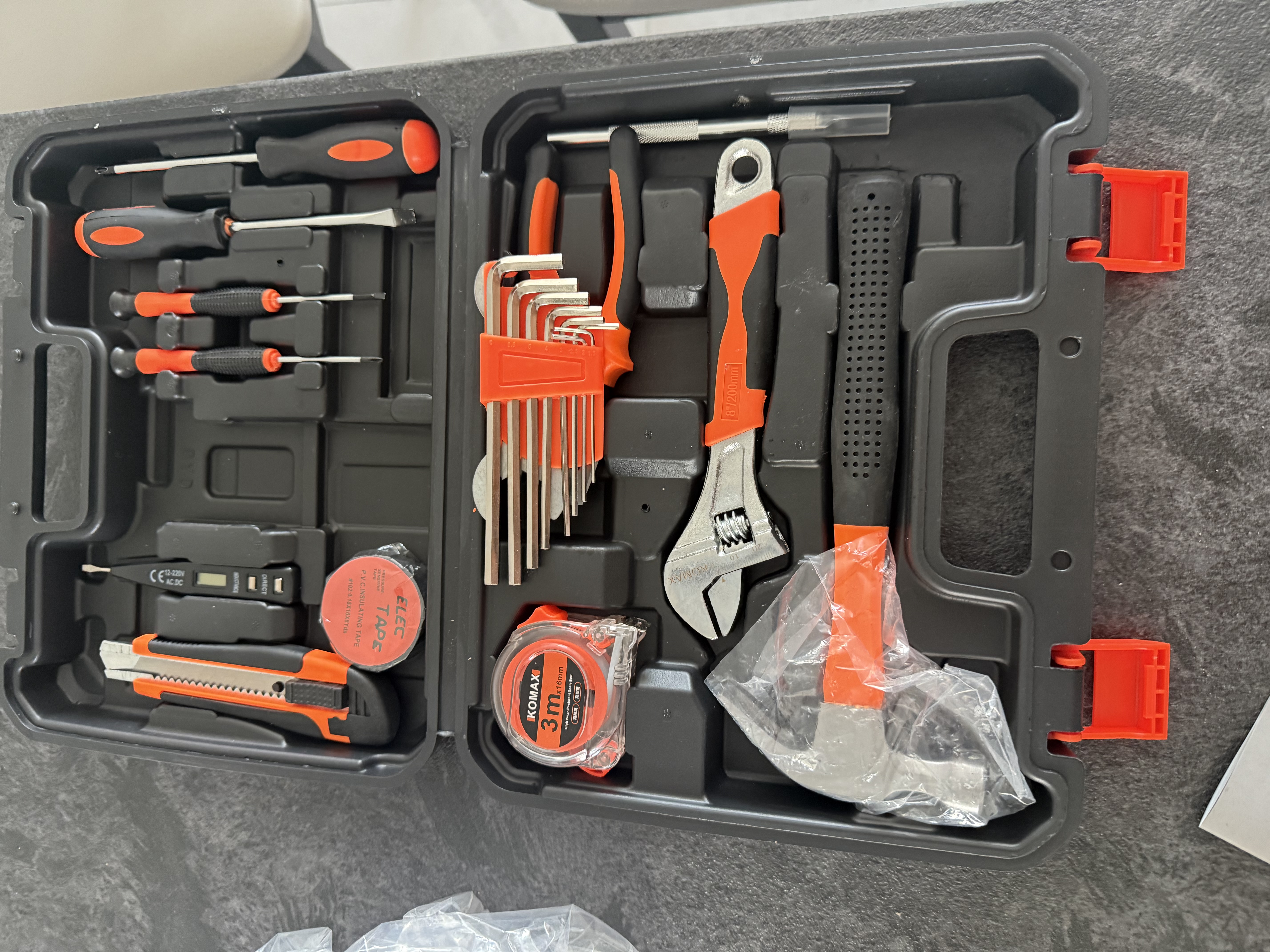 科麦斯家用工具箱套装五金手动家庭电工木工电讯维修螺丝刀工具套装19件 实拍图