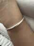 周六福古法手镯女实心S999足银素圈沙面生日礼物D108865 60mm 约18g 实拍图