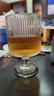 竖纹玻璃高脚杯酸奶冰淇淋杯子高颜值咖啡杯红酒杯 竖纹高脚杯 200ml 1只 实拍图