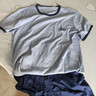顶瓜瓜顶呱呱睡衣男夏纯棉短袖可外情侣穿家居服套装男长渊蓝185 实拍图