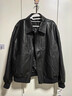 gxgjeans男装 简约设计宽松翻领真皮皮衣夹克外套男士 26春新品 黑色 XL (180) 晒单实拍图