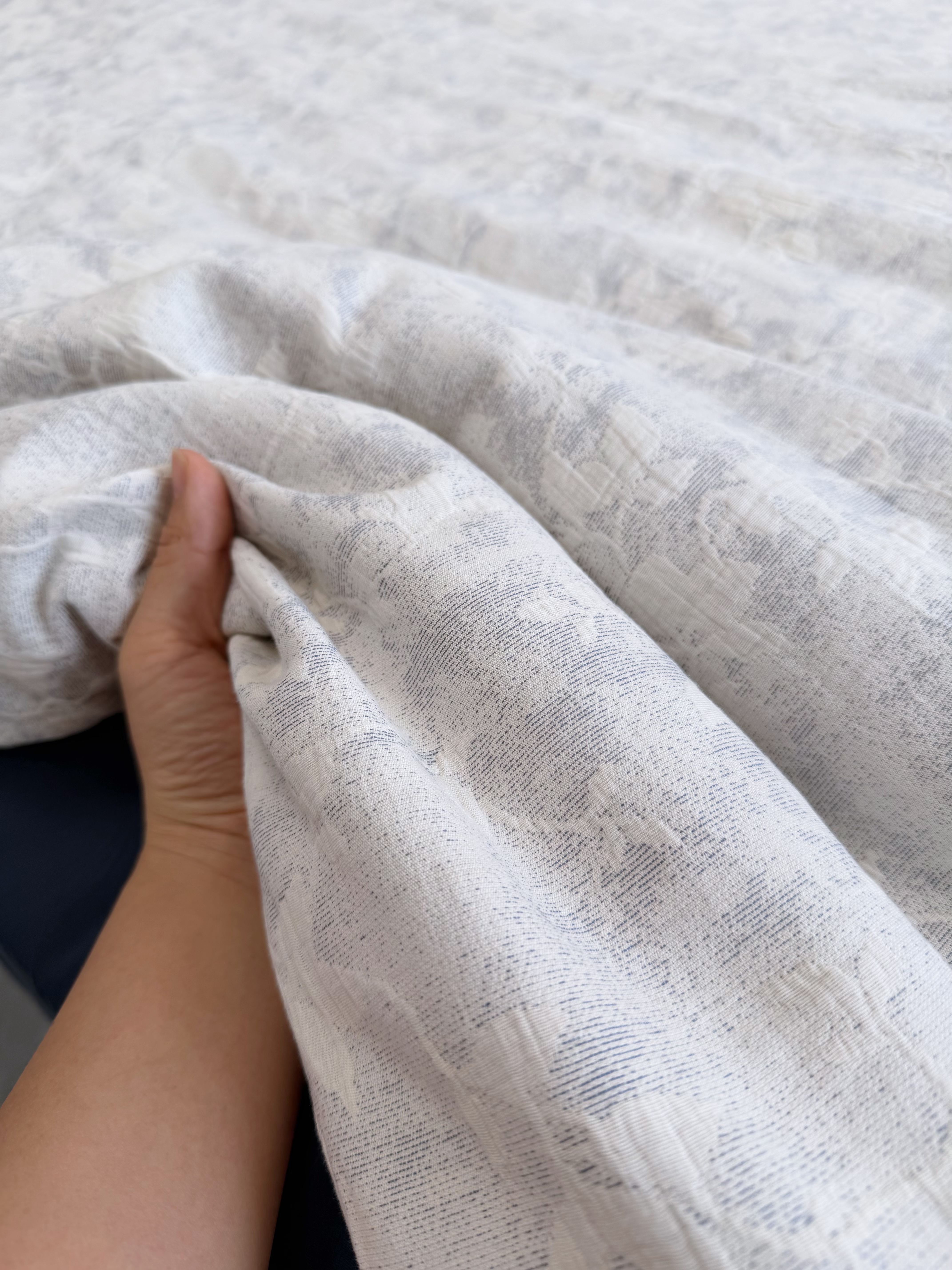 向内穿行三层纱全棉色织提花床上四件套纯棉复古被套水洗棉床品套件家居馆 风枝1.5m床单款 实拍图