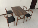全品屋餐桌椅组合家用饭桌子小户型简约公寓快餐出租商用长方形电脑桌 胡桃木色 100cm 【宽60CM】一桌四椅 实拍图
