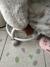 【京喜甄选】椅子万向轮美缝凳子带轮旋转擦地矮凳美甲修脚凳滑轮 儿童凳-米白色款 实拍图