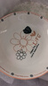 家用陶瓷盘子菜盘餐盘圆盘陶瓷简约风釉下彩简线花朵7英寸早餐盘 7寸早餐盘1个装 实拍图