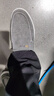 布舍元青年透气平底休闲鞋一脚蹬帆布板鞋老北京布鞋男411-1728 灰色42 实拍图