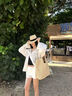 拉夏贝尔百搭长袖衬衫女夏2026薄款高级感宽松显瘦衬衣防晒上衣 白色 2XL 实拍图