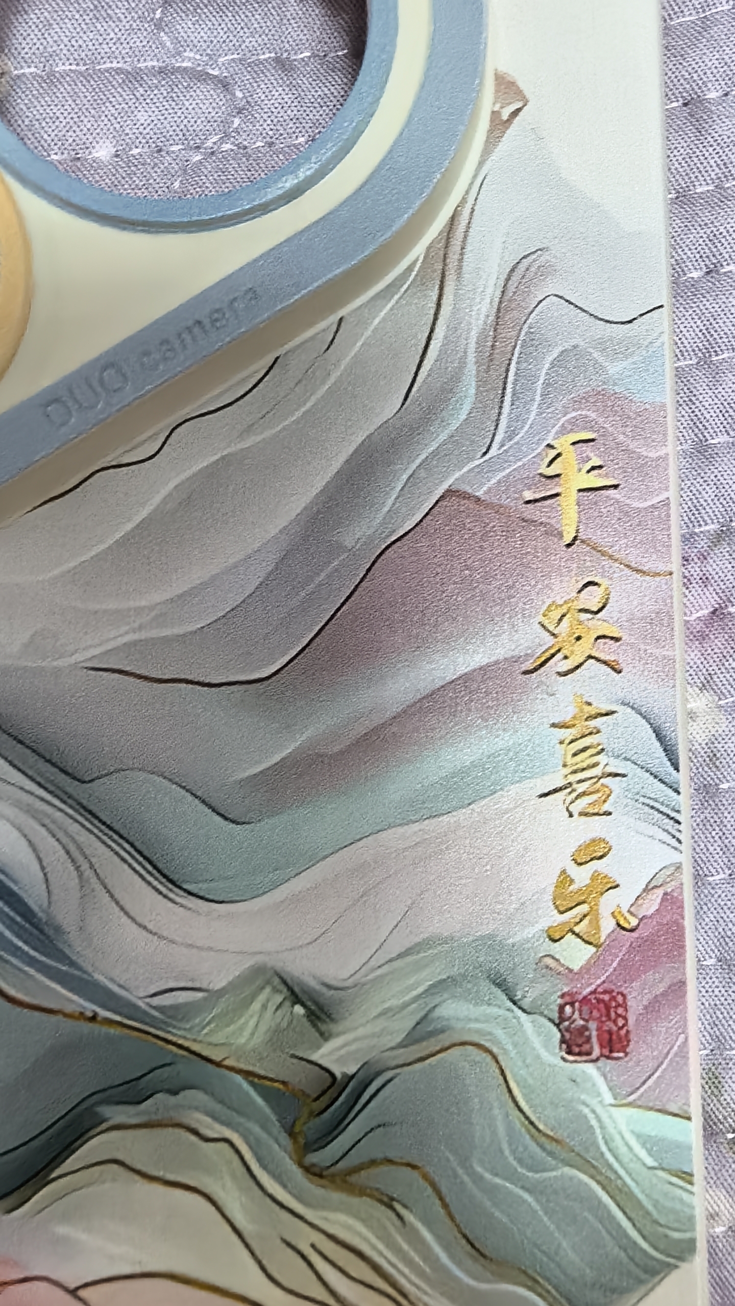XP适用华为pura80pro手机壳镜头全包p80pro+防摔散热硅胶男女生高级带挂绳保护外壳-古董白国风山水 实拍图