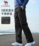 骆驼（CAMEL）直筒工装裤男户外防泼水运动休闲裤子 J14CA6L6645 幻影黑 M 实拍图