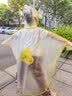 牧萌儿童雨衣男女童幼儿园宝宝防水雨披带书包位小童雨具 小黄鸭 L 实拍图