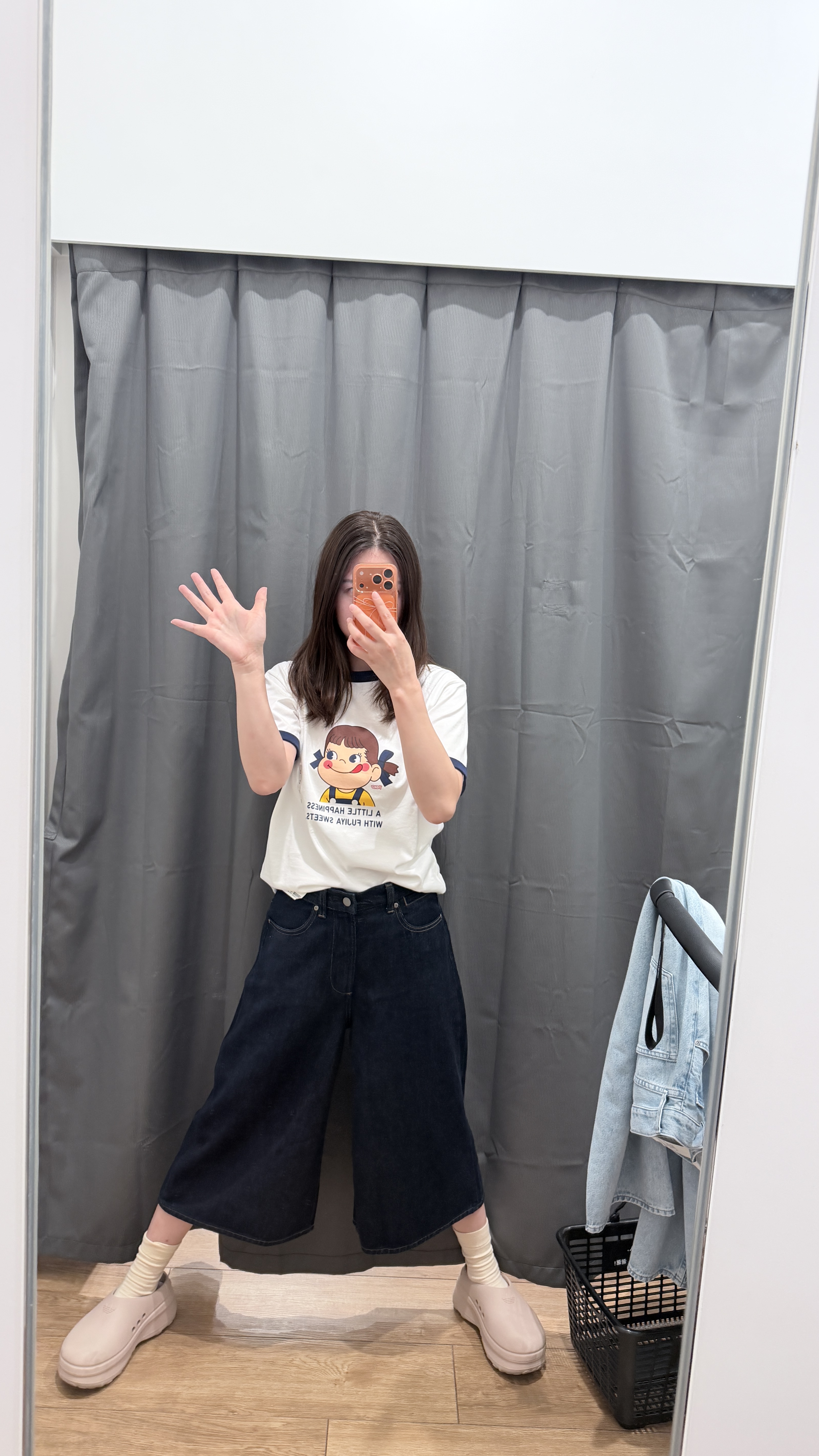 优衣库牛仔裙裤/水洗产品女装阔感裙裤26春夏新款488694 488694/69藏青色 26 /160/66A 实拍图