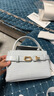 CHARLES&KEITH鳄鱼纹凯莉包手提斜挎婚包包女包生日520礼物CK2-50270880-1 Sea Salt Blue海盐蓝（新色） S 实拍图