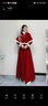 塞德勒（SAIDELE）敬酒服新娘2025新款红色结婚长袖冬天加厚款丝绒礼服裙女冬季 实拍图