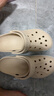 卡骆驰（CROCS）贝雅卡骆班洞洞鞋轻便耐磨一脚蹬休闲鞋女鞋时尚沙滩鞋|205089 冬日白/彩色-1LI 41 /42(260mm) 实拍图