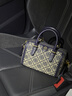 Tory Burch汤丽柏琦【520礼物】 T MONOGRAM 迷你提花波士顿酒桶包82939 Tory 海军蓝  405 实拍图