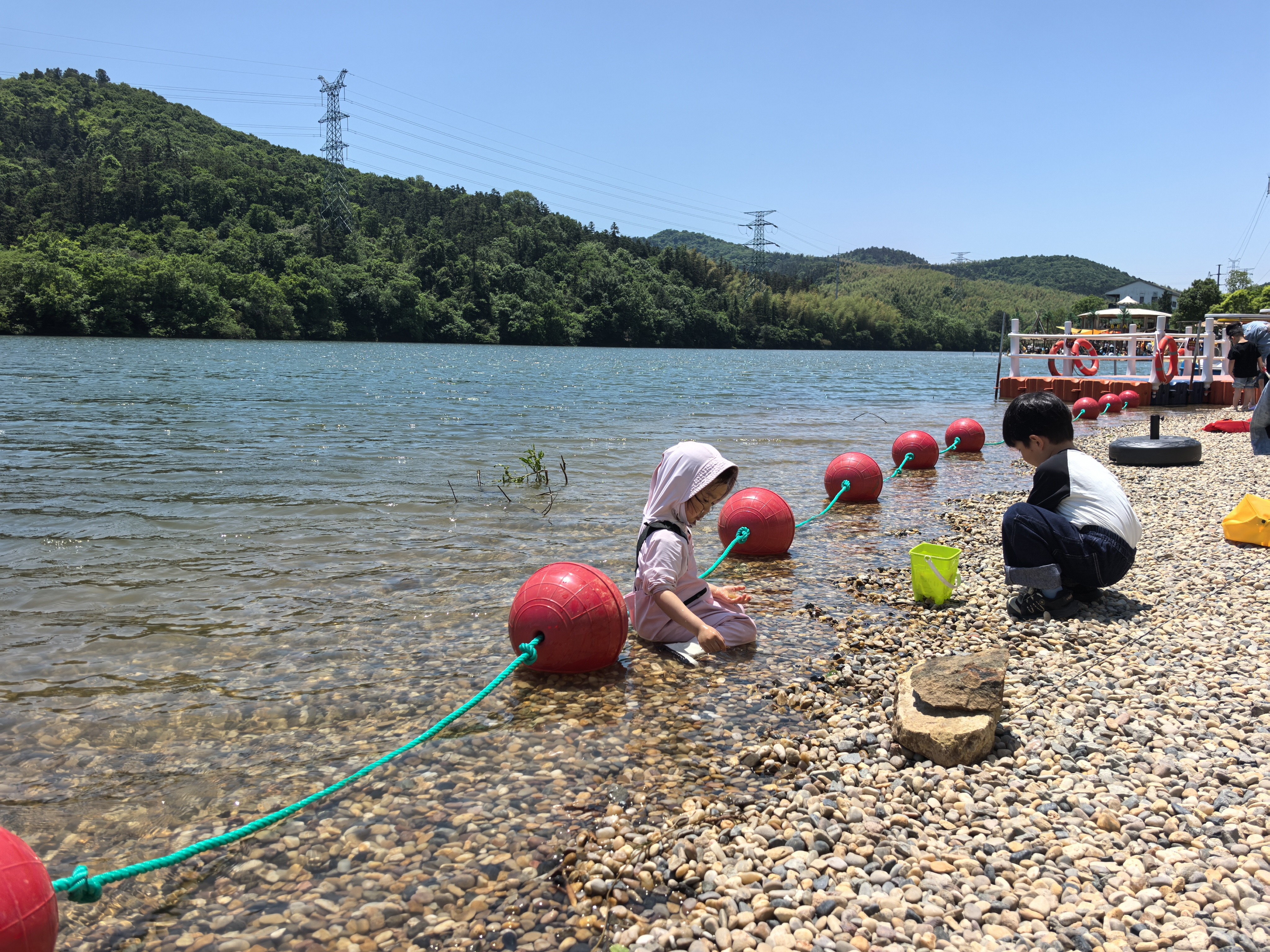 蓝鸥盾儿童赶海连体裤男女雨鞋玩水连体衣沙水服涉水服下水裤YX1055 26 实拍图