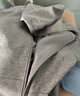 真维斯（Jeanswest）卫衣女春秋季新款外套女开衫连帽情侣男女装上衣服小个子休闲宽松 加绒 麻灰 纯色 S 实拍图