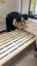 意米之恋橡胶木实木床 主卧双人床 卧室家具 品质大板 【包安装】1m*2m 实拍图