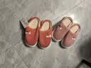 回力棉拖鞋女士秋冬新款居家室内防滑厚底加厚毛绒保暖棉拖 皮粉38-39 实拍图