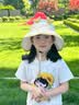 爱宝适婴儿帽子夏季网眼大帽檐防晒帽女童遮阳帽宝宝太阳帽T334黄色小鸭 实拍图