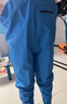 神鲨天蓝色儿童下水裤连体裤赶海衣服防水裤涉水服雨裤玩水玩沙赶海服 实拍图