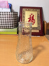 玻璃花瓶透明植物插花瓶水培容器大花瓶装饰客厅摆件 【热销】透明水波纹（17*5.5*8） 1个装 实拍图