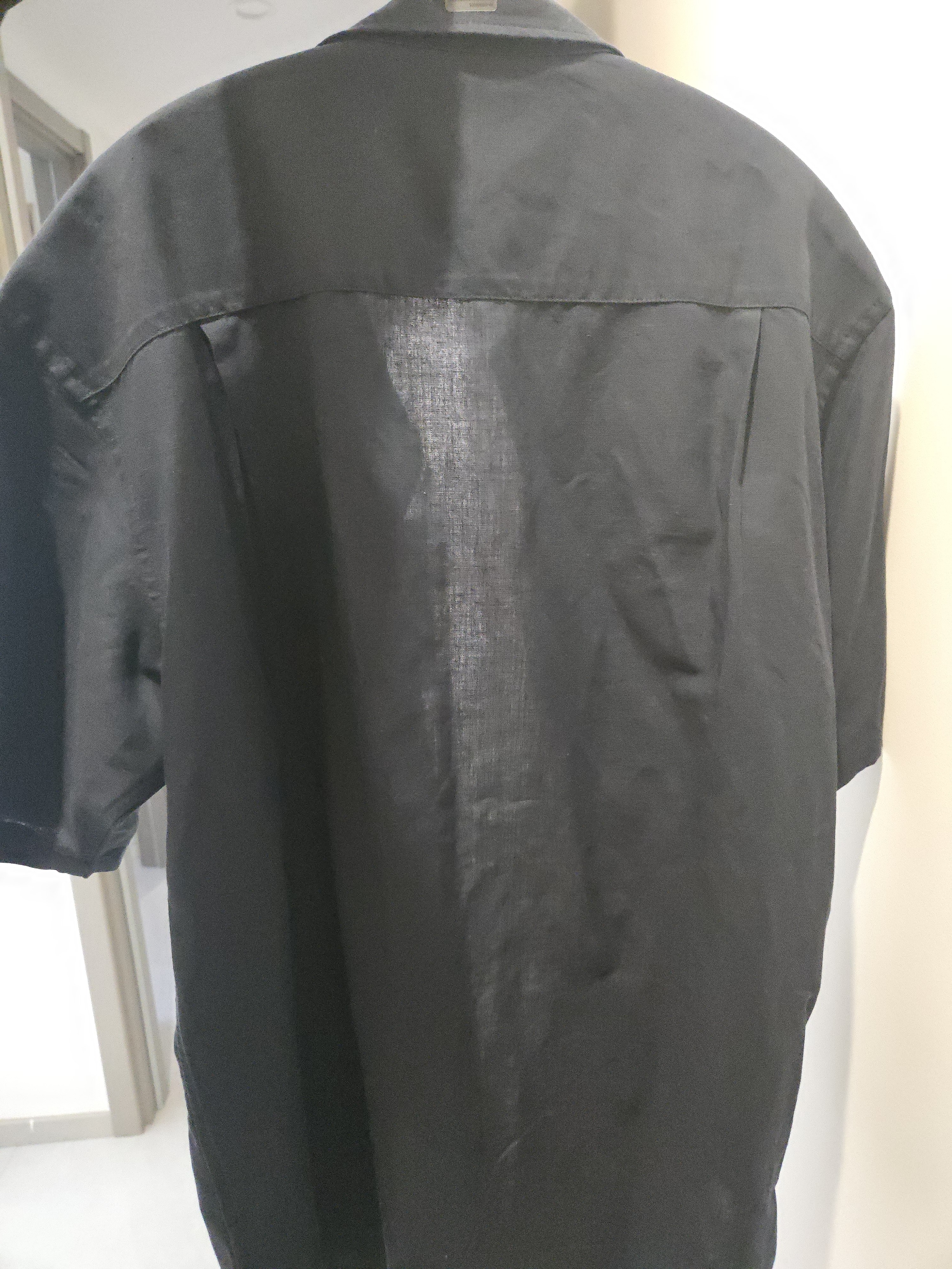优衣库棉麻衬衫/短袖男装女装衬衣26春夏新款482502 69 藏青色 S 实拍图