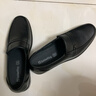 蜘蛛王男士商务皮鞋牛皮夏季通勤爸爸鞋一脚蹬休闲男鞋 22385 黑色 43 实拍图