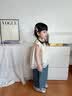 G.duck小黄鸭女童夏装套装2026新款儿童服装中小童女孩衣服娃娃衫两件套 图片色 100 cm 实拍图