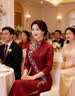 高贵年轻妈妈婚宴礼服轻奢高级感新中式喜婆婆旗袍2026新款中长款 酒红色七分袖 XL 【赠送运费险】 晒单实拍图