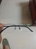 依视路（ESSILOR）男女款商务超轻镜框可配依视路镜片光学近视定制防蓝光平光眼镜 金属-半框-2012BK-黑色 镜框+依视路膜岩高清1.60现片 实拍图