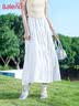 班尼路（Baleno）蛋糕半身裙女2026夏新款高腰遮肉显瘦韩系气质温柔显瘦仙女A字裙 实拍图