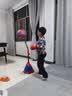 竞派儿童拳击套装亲子娱乐全套奥特曼拳套男女孩搏击锻炼健身训练散打 拳套+脚靶一只+手靶两只（红色） 6oz 实拍图