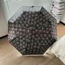 范爷家复古油画系黑花雨伞自动晴雨两用双人女折叠防晒紫外线遮阳太阳伞 实拍图