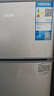 奥克斯小冰箱家用小型迷你冷藏冷冻两用出租房宿舍用节能省电寝室办公室电冰箱 【净化去味】156银色【高效保鲜 铜管速冷】42L 实拍图