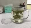 忆壶茶 玻璃茶杯茶具喝水杯子茶道杯 绿茶杯红茶带过滤竹木盖泡茶杯 玻璃盖500ML 实拍图