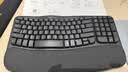 罗技（Logitech）Wave Keys人体工学键盘无线蓝牙办公平板ipad键盘Mac笔记本薄膜98配列键盘家用双模带掌托倾角支架 Wave Keys黑色(带Bolt接收器) 实拍图