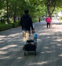 京东京造 户外露营车折叠推车营地车野餐摆摊装备买菜小拉车拖车石墨黑 实拍图