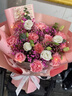 馨仪母亲节鲜花速递玫瑰向日葵康乃馨花束生日礼物全国同城配送 康乃馨玫瑰混搭花束 实拍图