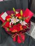 幽客玉品母亲节鲜花速递康乃馨百合花束送妈妈长辈生日礼物全国同城配送 19朵红色康乃馨百合花束 实拍图