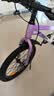 凤凰（Phoenix）儿童自行车脚踏车自行车3-6-10-18岁童车双碟刹带辅助轮18寸紫色 实拍图