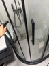 九牧（JOMOO） 【定制】极简枪灰浴室玻璃隔断干湿分离不锈钢移门弧形淋浴房86S 【雅黑光玻】900*900*2000mm 实拍图
