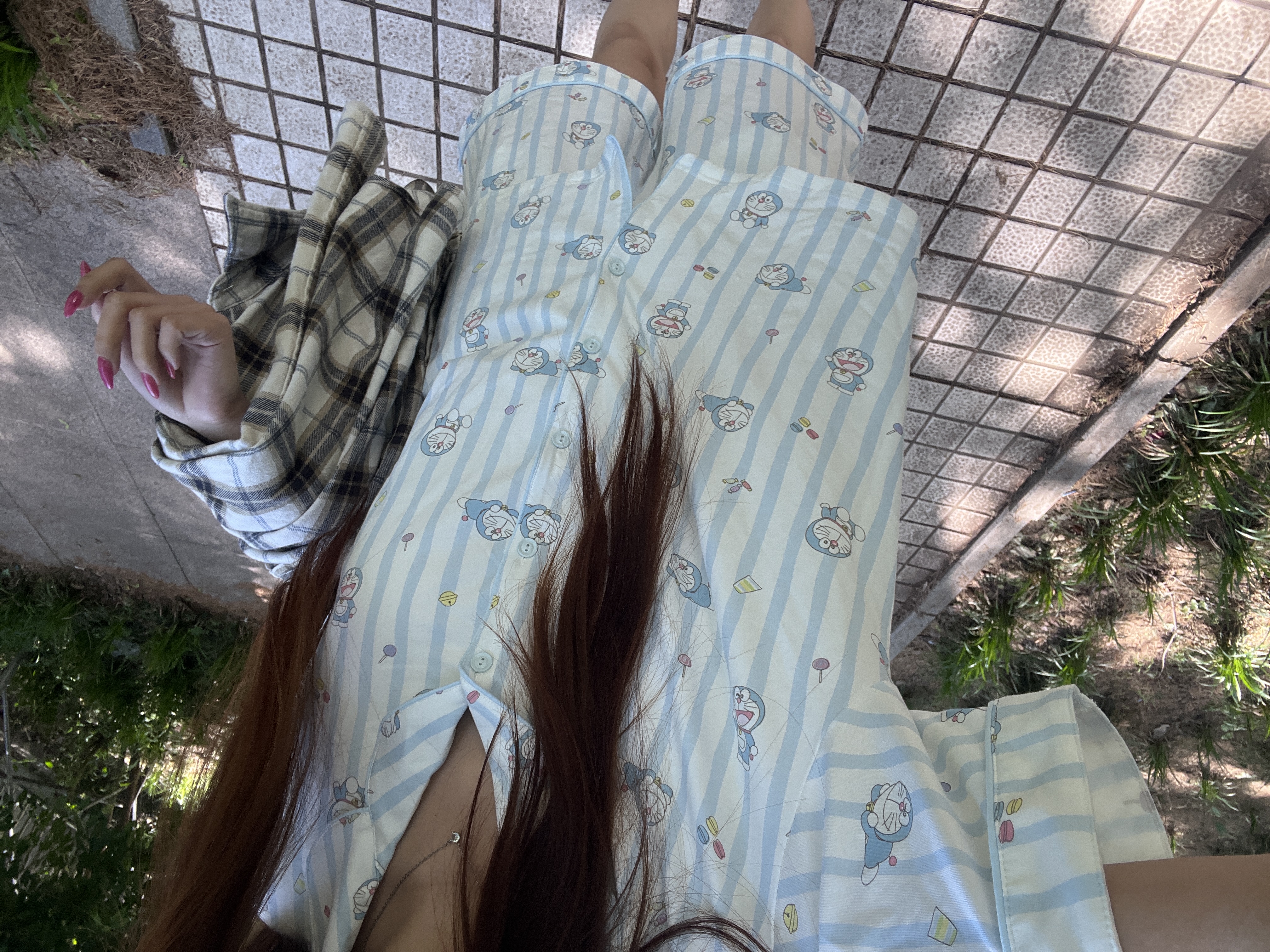 猫人女士睡衣女2026年新款莱赛尔IP联名开衫带胸垫可外穿家居服套装 实拍图