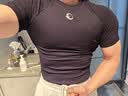 GOLOVEJOY高乐捷健身衣男速干短袖紧身显肌肉跑步运动上衣训练服压缩衣黑L 实拍图