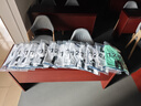 卡尔美（KELME）定制足球服男套装比赛透气短袖V领组队服印字印号球衣 白红 XL 实拍图