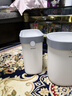 ecoco垃圾桶8L家用压圈自动打包客厅厨房厕所办公室方形垃圾篓E24216白 实拍图